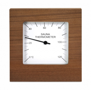 Bastutermometer kvadratisk ceder